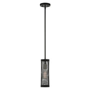 Livex Lighting - 46211-04 - One Light Pendant - Industro - Black w/ Brushed Nickels