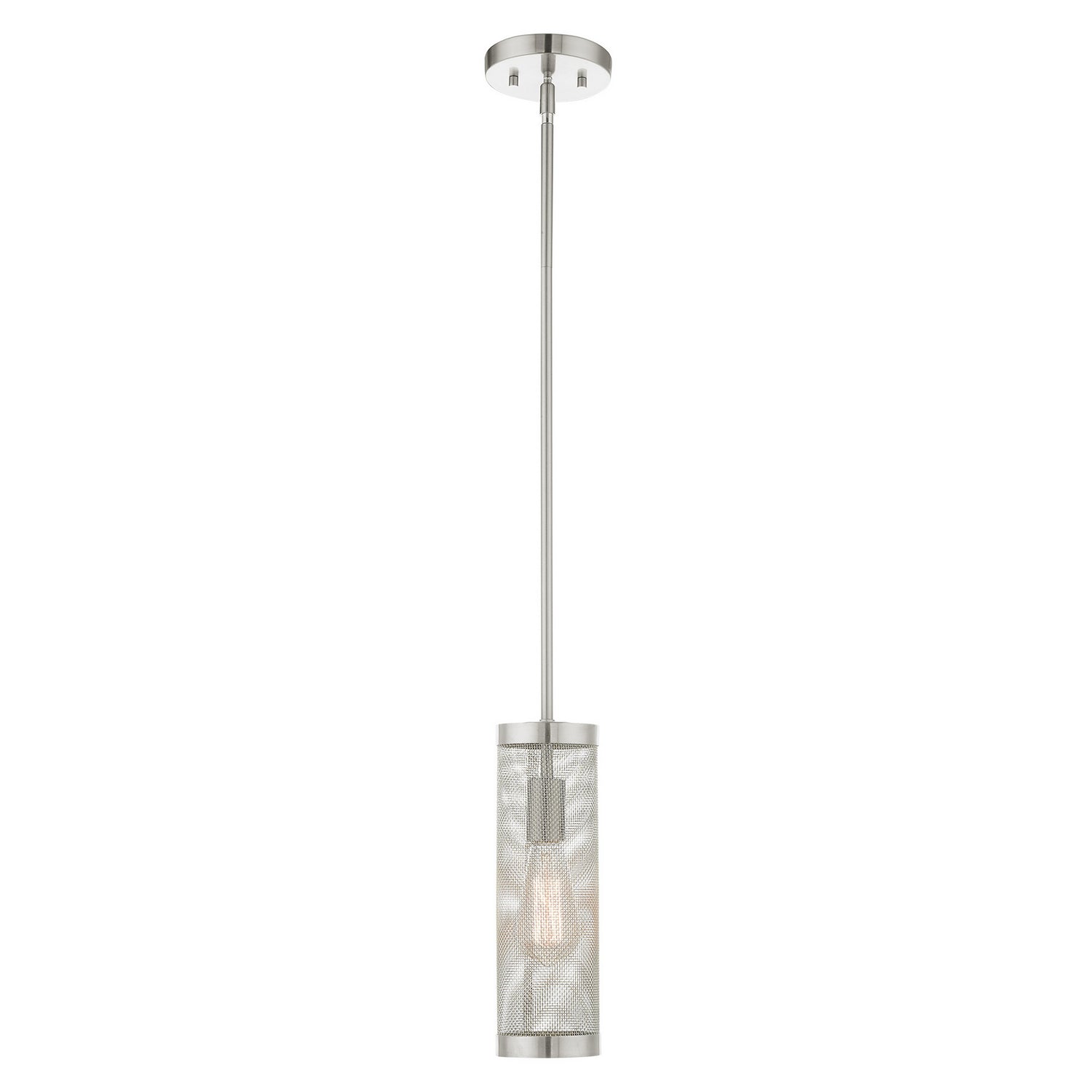 Livex Lighting - 46211-91 - One Light Pendant - Industro - Brushed Nickel