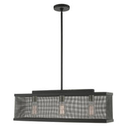 Livex Lighting - 46213-04 - Three Light Chandelier - Industro - Black w/ Brushed Nickels