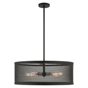 Livex Lighting - 46215-04 - Five Light Chandelier - Industro - Black w/ Brushed Nickels
