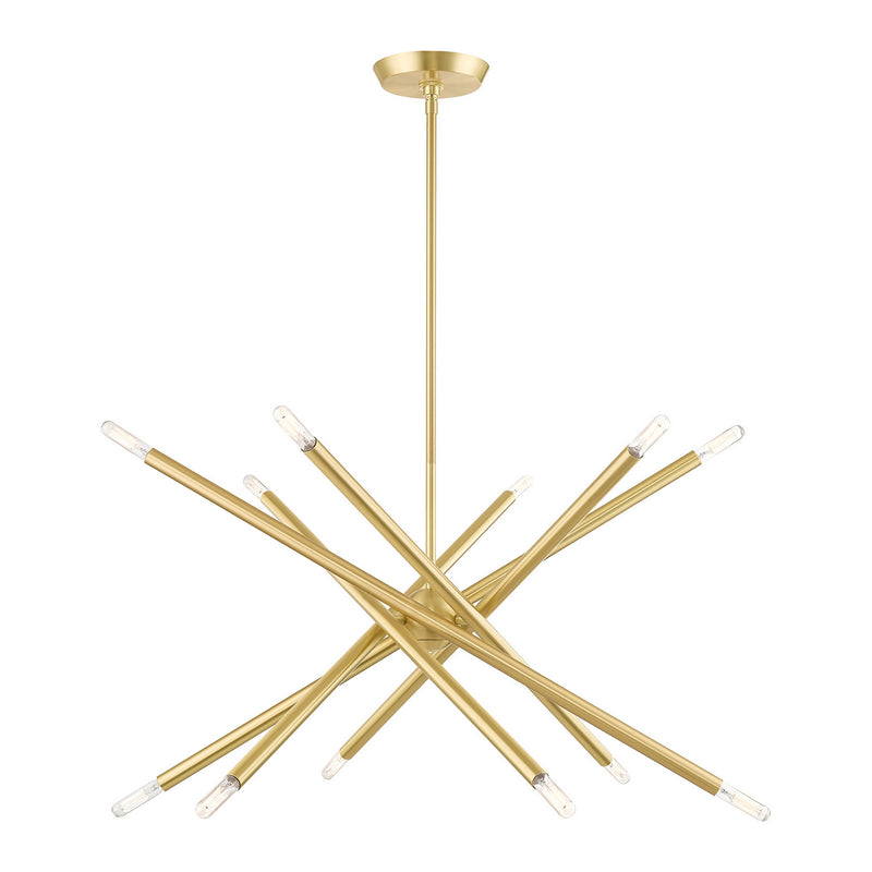 Livex Lighting - 46776-12 - 12 Light Chandelier - Soho - Satin Brass