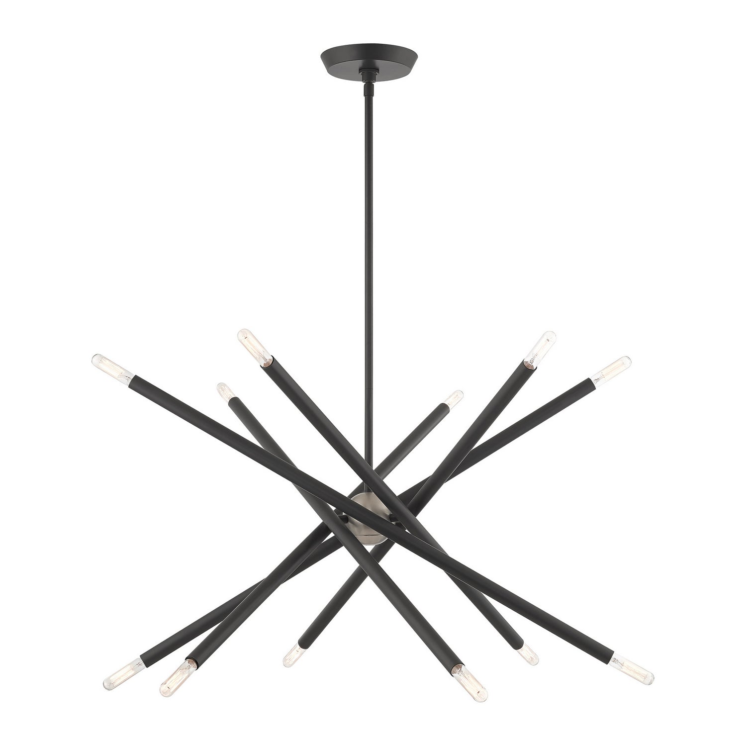 Livex Lighting - 46776-76 - 12 Light Chandelier - Soho - Scandinavian Gray w/ Brushed Nickels