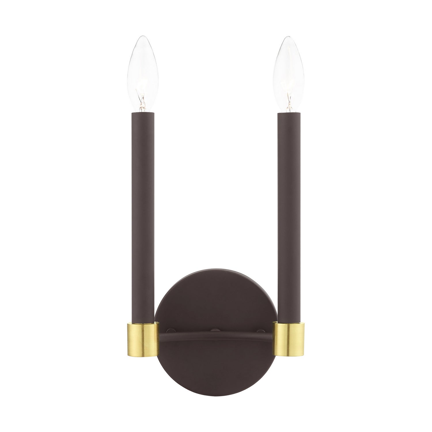 Livex Lighting - 46882-07 - Two Light Wall Sconce - Karlstad - Bronze w/ Satin Brasss