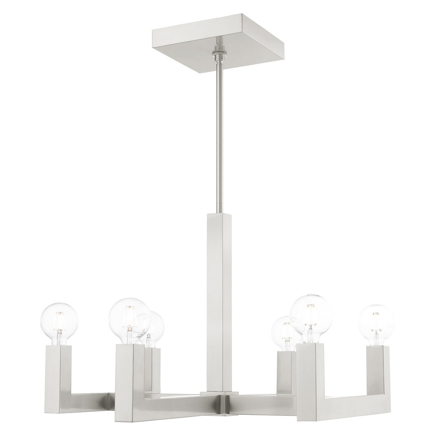 Livex Lighting - 49216-91 - Six Light Chandelier - Solna - Brushed Nickel