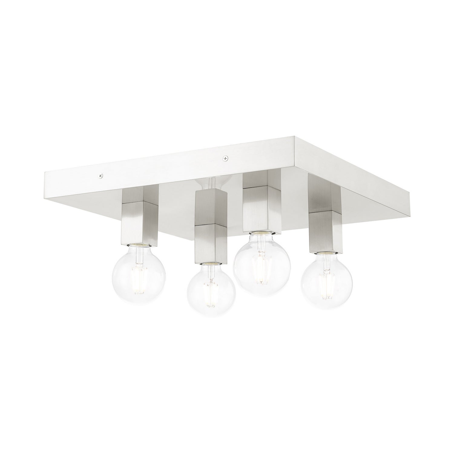 Livex Lighting - 49217-91 - Four Light Flush Mount - Solna - Brushed Nickel