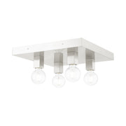 Livex Lighting - 49217-91 - Four Light Flush Mount - Solna - Brushed Nickel
