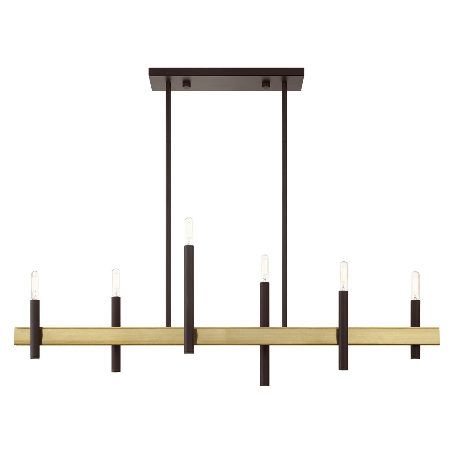 Livex Lighting - 49336-07 - Six Light Chandelier - Denmark - Bronze w/ Antique Brasss
