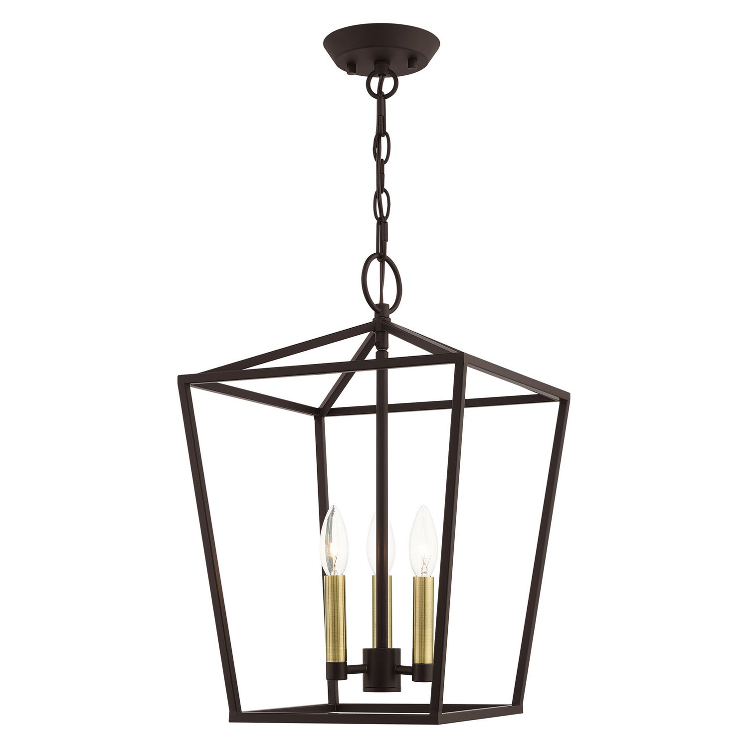 Livex Lighting - 49433-07 - Three Light Convertible Semi Flush/Lantern - Devone - Bronze
