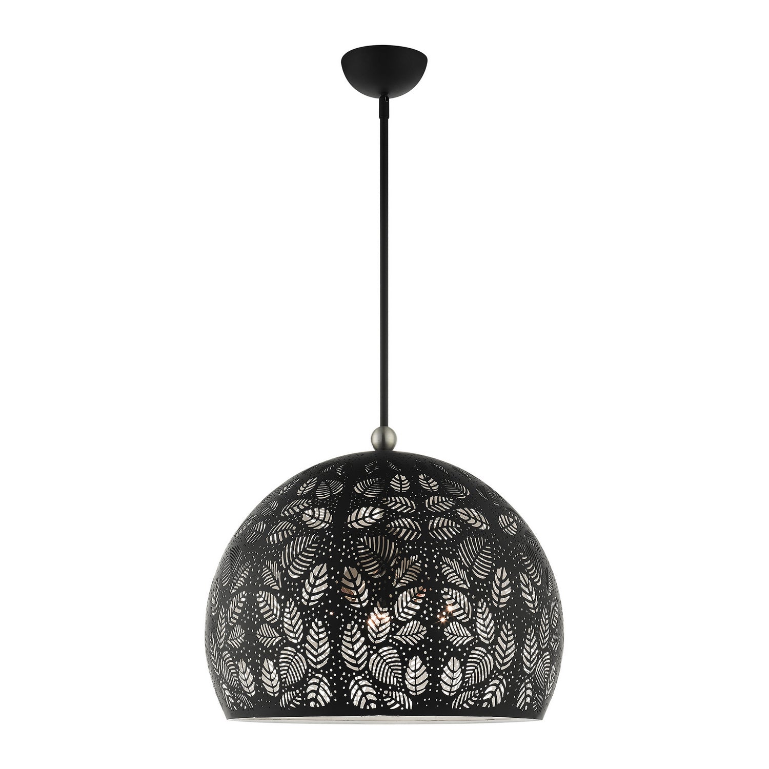 Livex Lighting - 49544-04 - Three Light Pendant - Chantilly - Black w/ Brushed Nickels