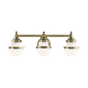 Livex Lighting - 5713-01 - Three Light Vanity - Oldwick - Antique Brass