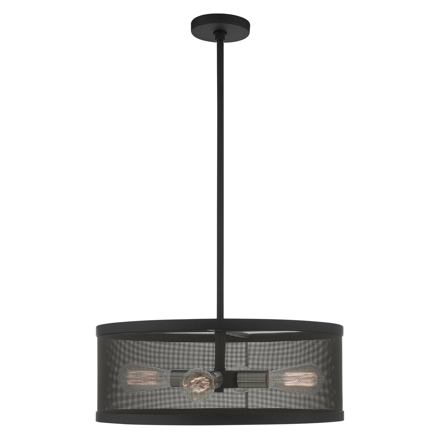 Livex Lighting - 46214-04 - Four Light Chandelier - Industro - Black w/ Brushed Nickels