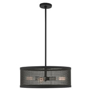 Livex Lighting - 46214-04 - Four Light Chandelier - Industro - Black w/ Brushed Nickels