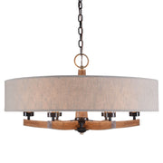 Uttermost - 21331 - Six Light Chandelier - Woodall - Dark Bronze & Antique Brass