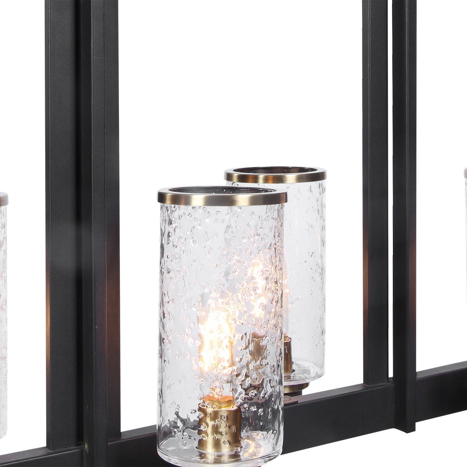 Uttermost - 21333 - Six Light Island Pendant - Jarsdel - Black & Antique Brass