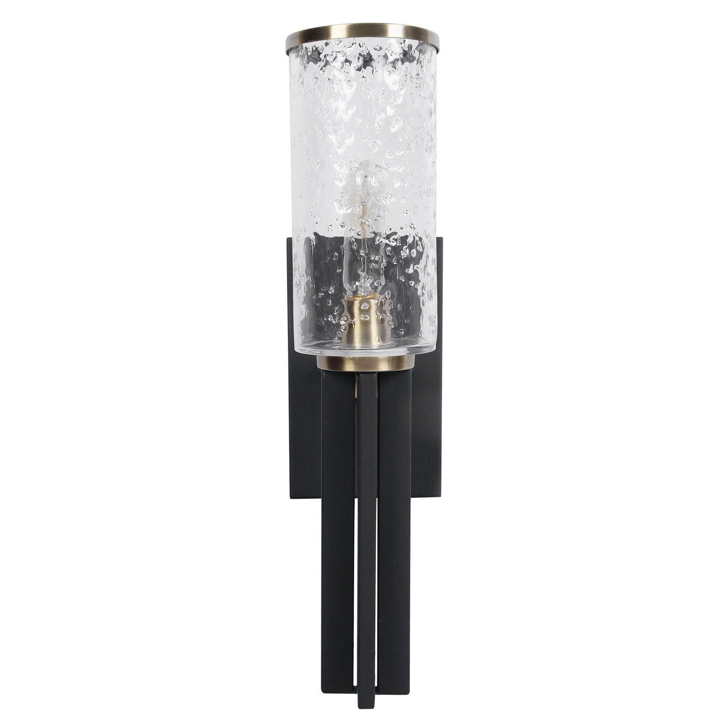 Uttermost - 22522 - One Light Wall Sconce - Jarsdel - Black & Antique Brass