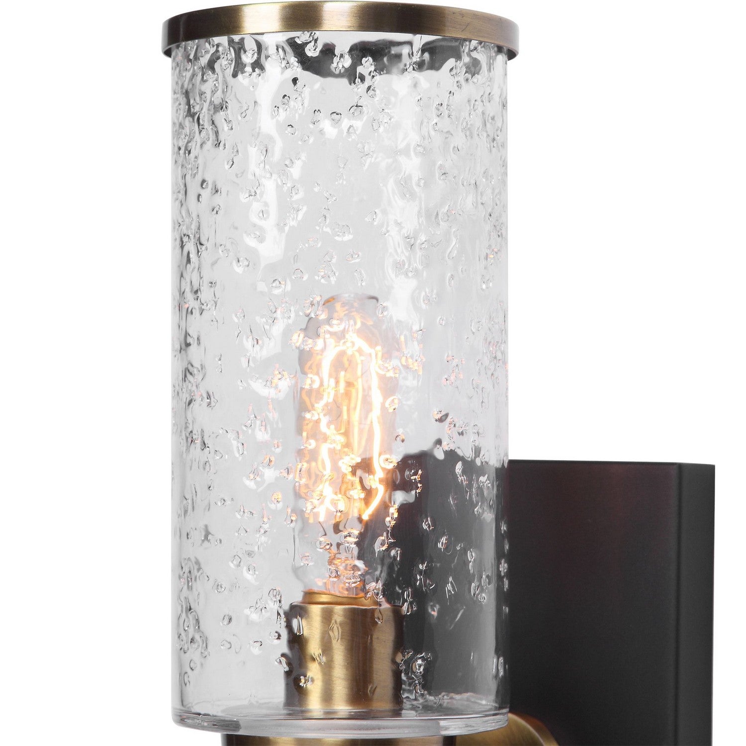 Uttermost - 22522 - One Light Wall Sconce - Jarsdel - Black & Antique Brass