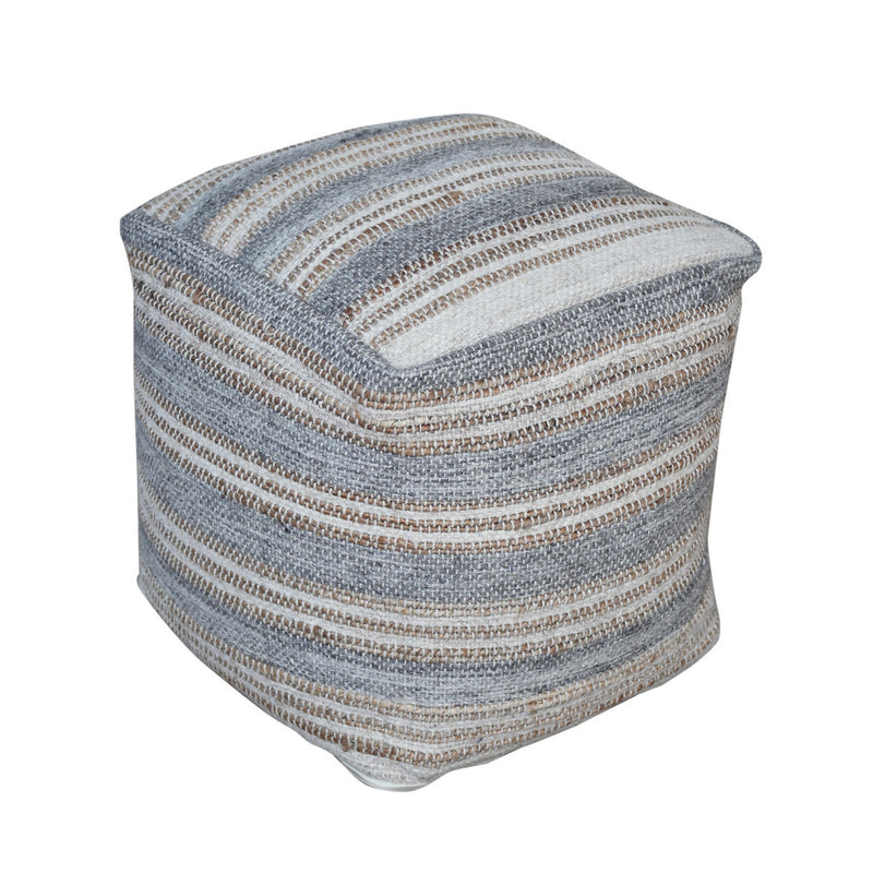 Uttermost - 23967 - Pouf - Mesick - Light Gray, Cream, And Natural Tones