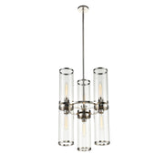 Alora - CH311633PNCG - Six Light Chandelier - Revolve Ii - Clear Glass/Polished Nickel