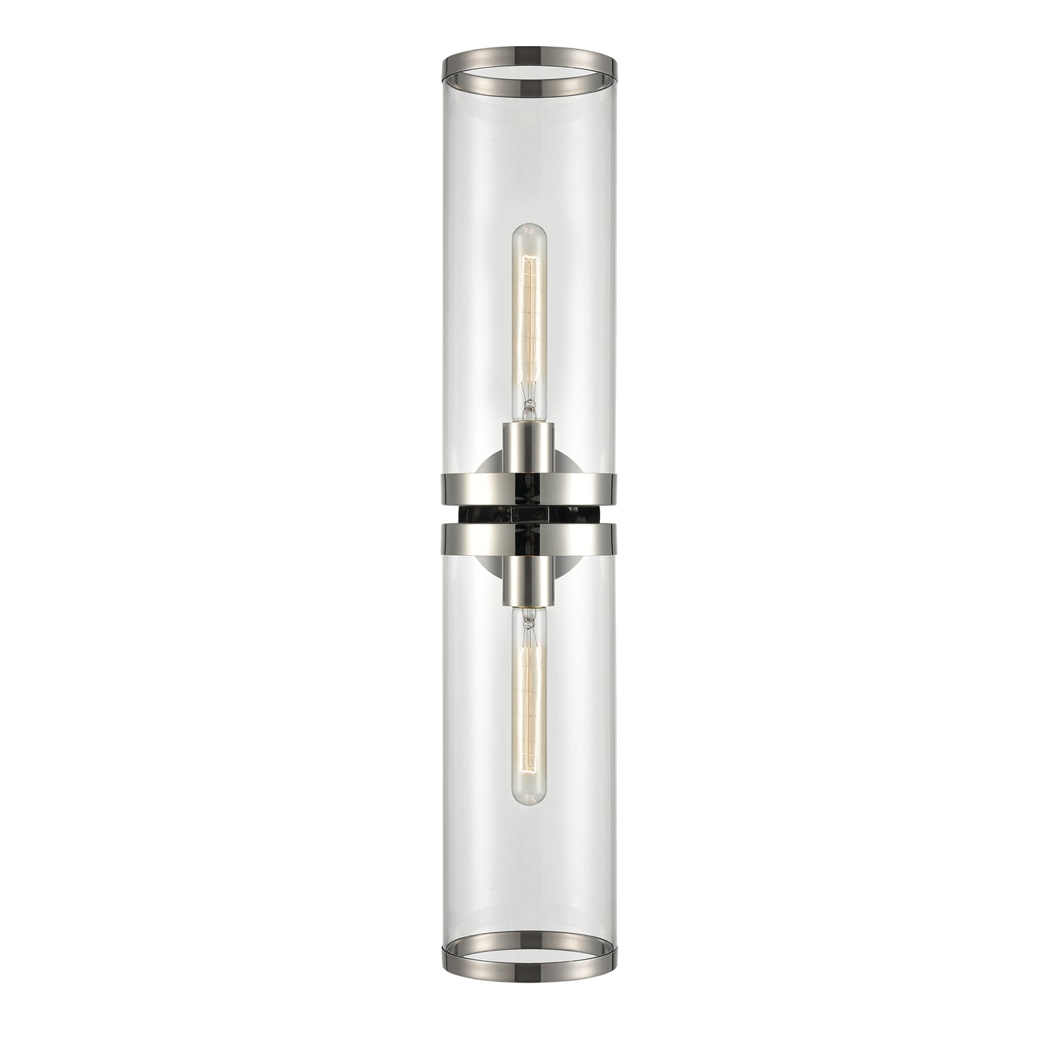 Alora - WV311602PNCG - Two Light Bathroom Fixture - Revolve II - Clear Glass/Polished Nickel