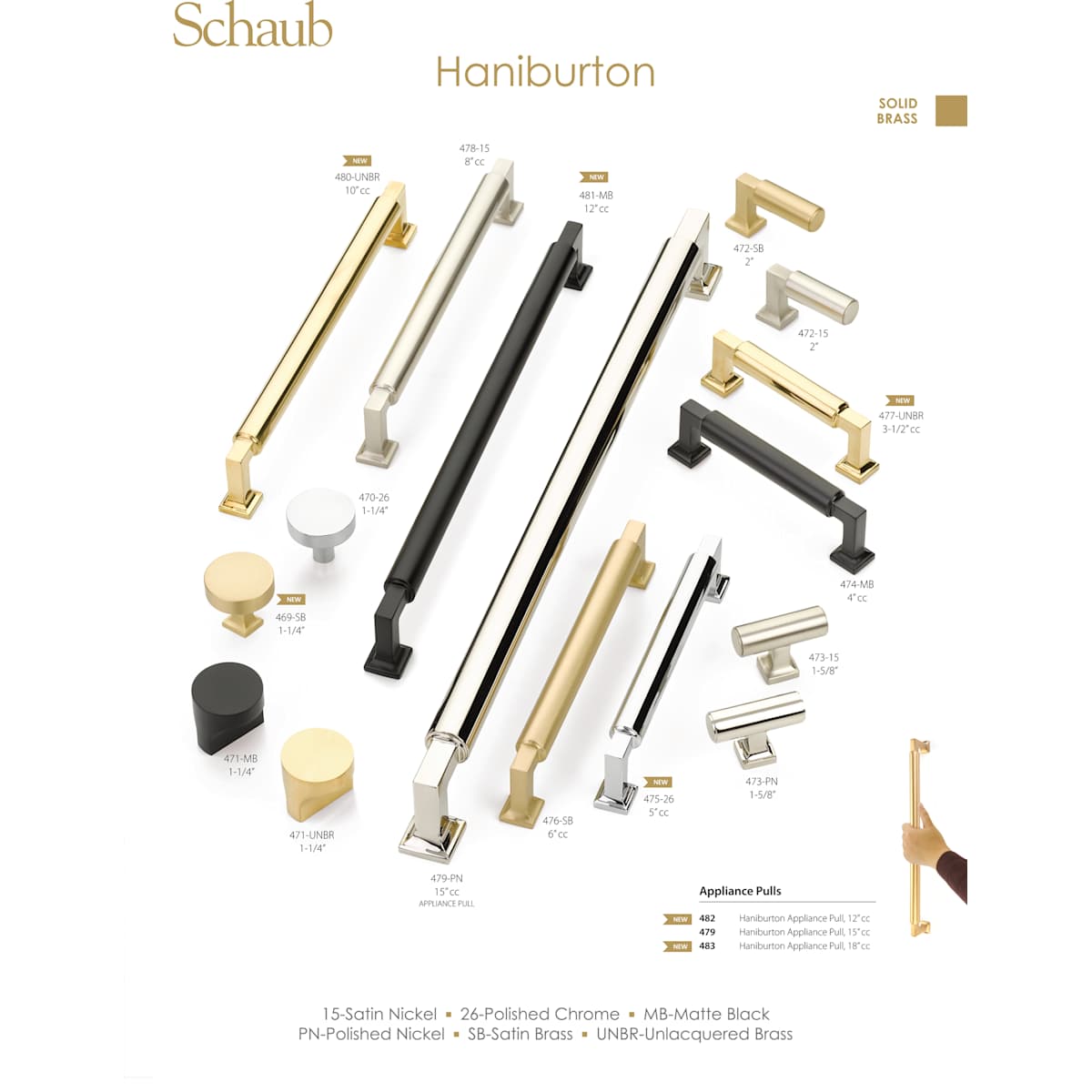 Schaub and Company - BTB482-MB - Haniburton 12" Center to Center Solid Brass Modern Cylinder Back to Back Door Pull Set / Side by Side Cabinet Handle Set in Matte Black