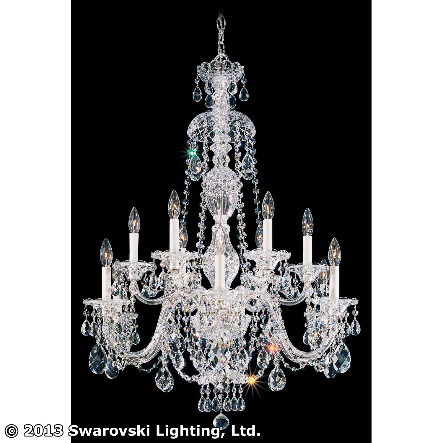 Schonbek - 2997-40H - 12 Light Chandelier - Sterling - Polished Silver