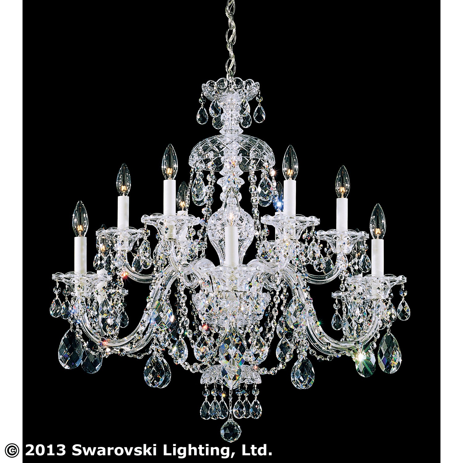 Schonbek - 3601-40H - 12 Light Chandelier - Sterling - Polished Silver