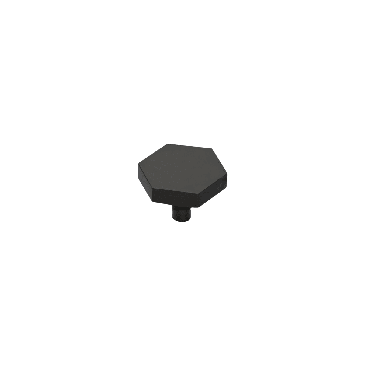 Solid Brass Hex 1-3/8 Inch Geometric Cabinet Knob