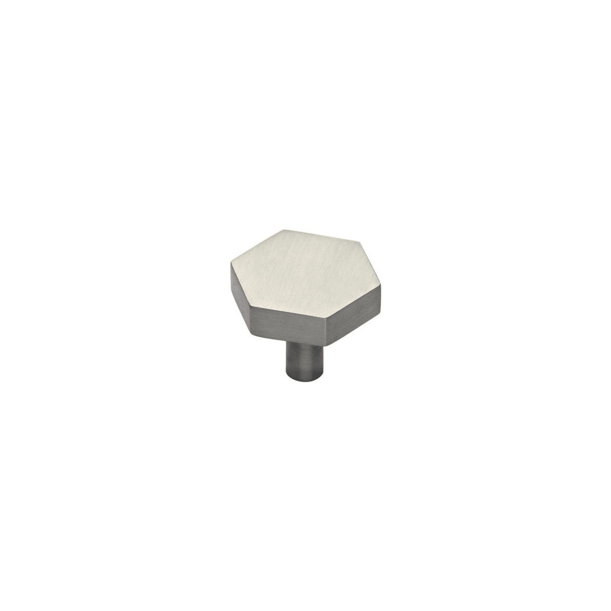 Solid Brass Hex 1-3/8 Inch Geometric Cabinet Knob