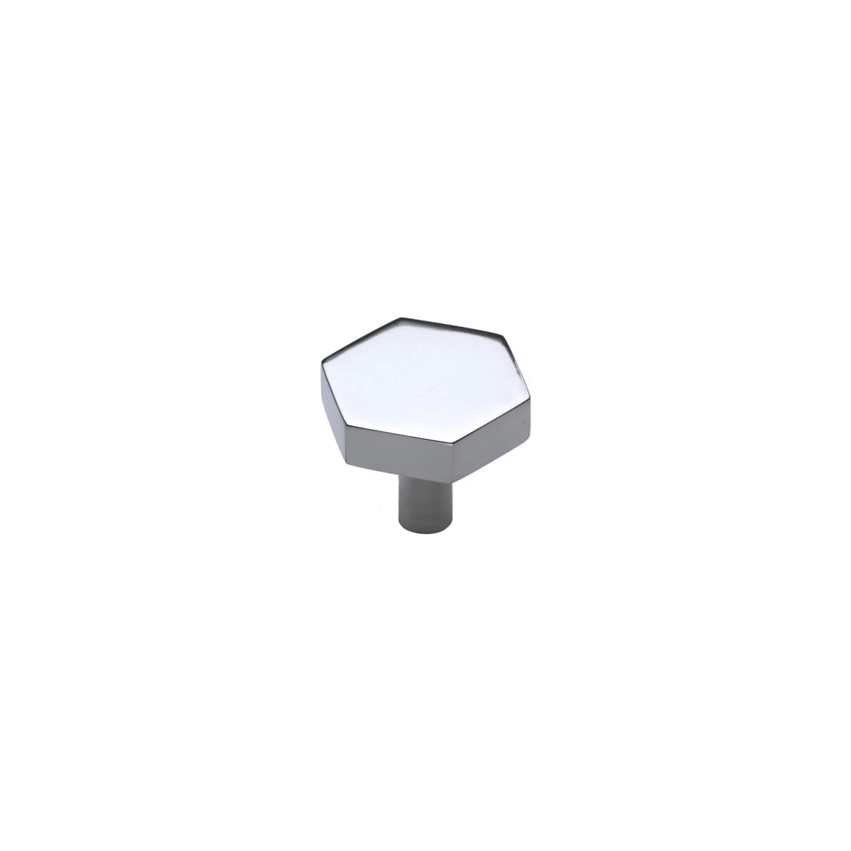 Solid Brass Hex 1-3/8 Inch Geometric Cabinet Knob