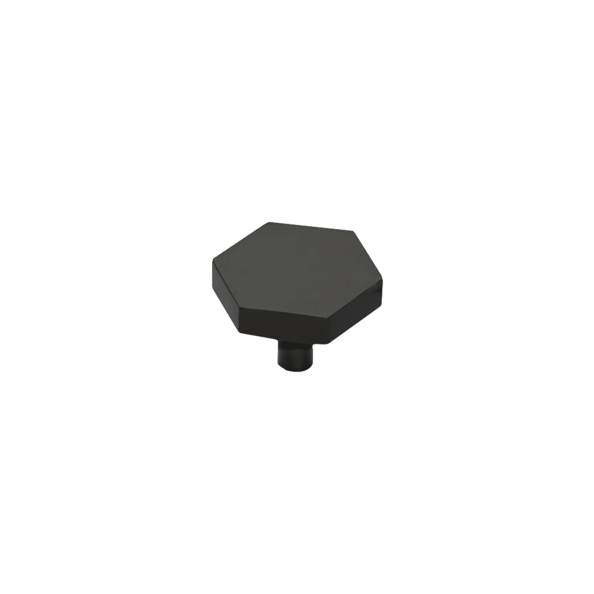 Ashley Norton - MT4334-043-BLK - Solid Brass Hex 1-3/4 Inch Geometric Cabinet Knob in Flat Black
