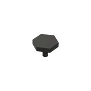 Ashley Norton - MT4334-043-BLK - Solid Brass Hex 1-3/4 Inch Geometric Cabinet Knob in Flat Black