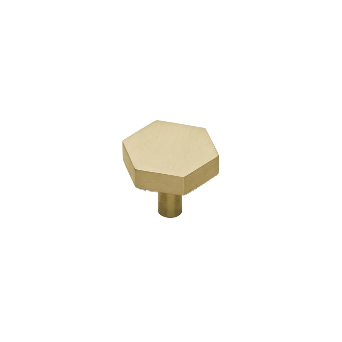 Solid Brass Hex 1-3/4 Inch Geometric Cabinet Knob