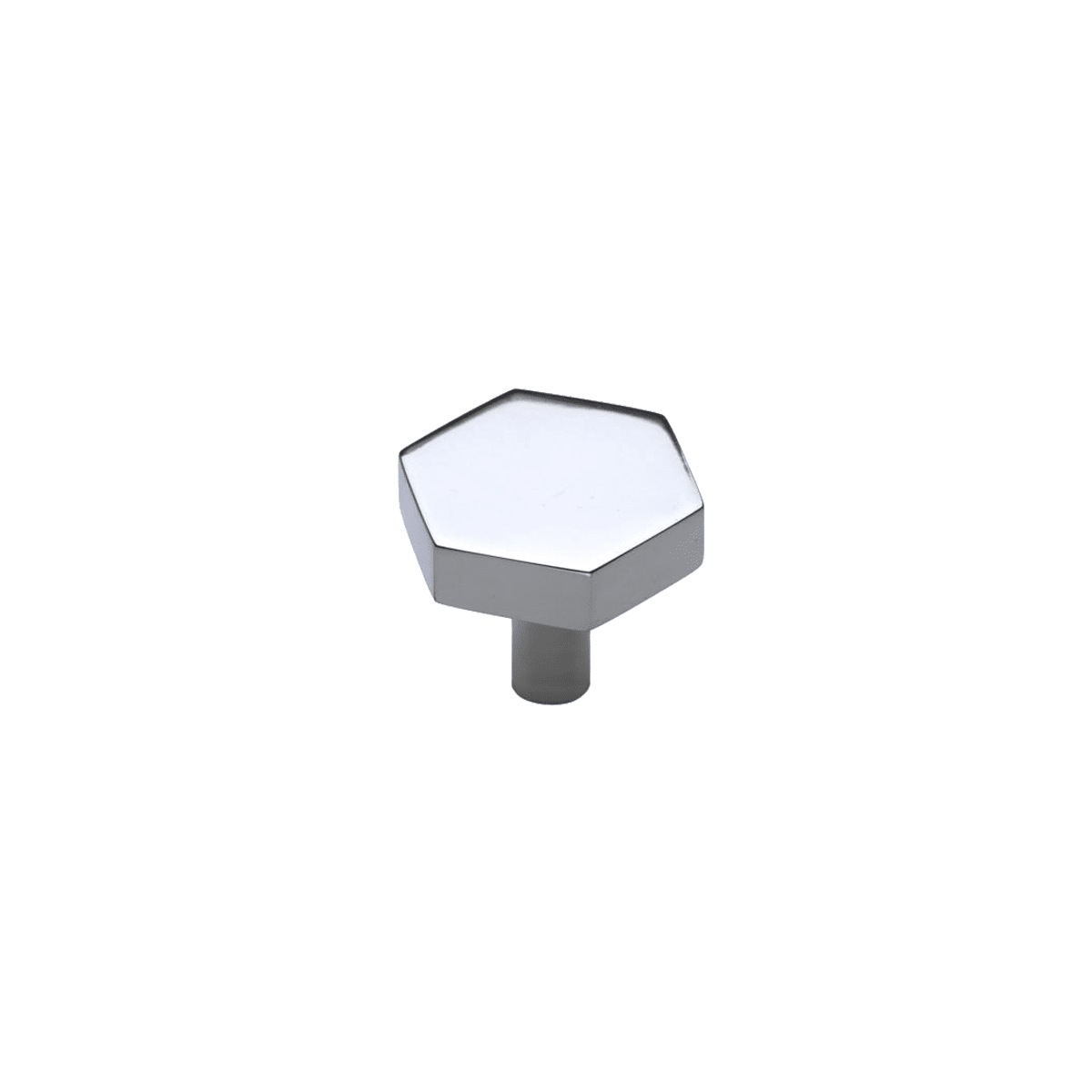 Solid Brass Hex 1-3/4 Inch Geometric Cabinet Knob