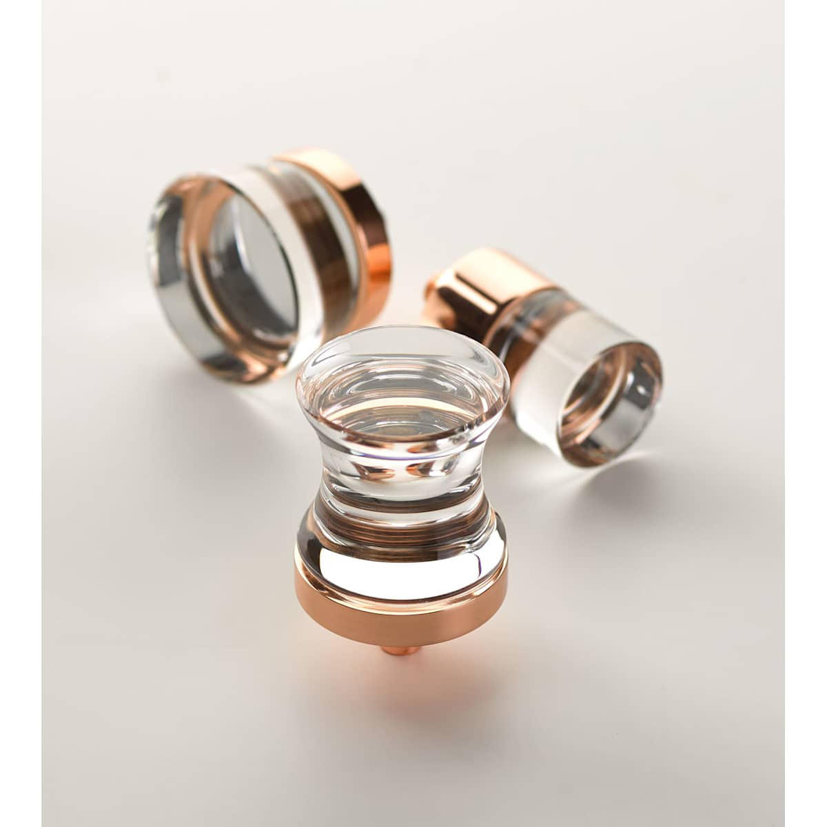 Schaub and Company - 76-PN - City Lights 1-1/8" Contemporary Hourglass Luxury Solid Brass and Concave Glass Cabinet / Drawer Knob in Polished Nickel