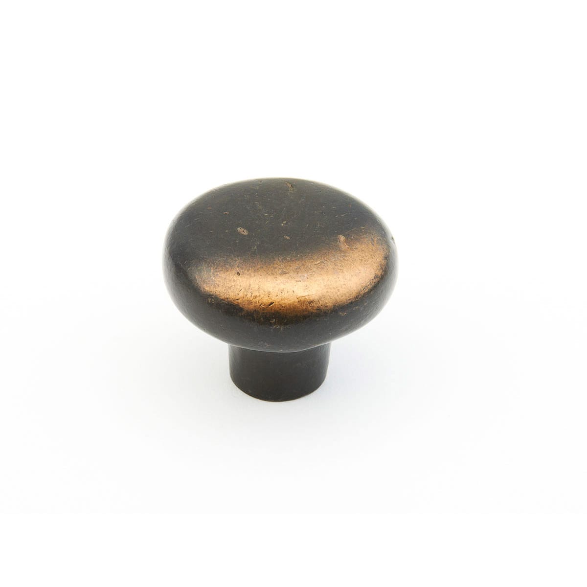 Mountain 1-5/8" Rustic Vintage Round Solid Bronze Cabinet Knob - Made in Italy