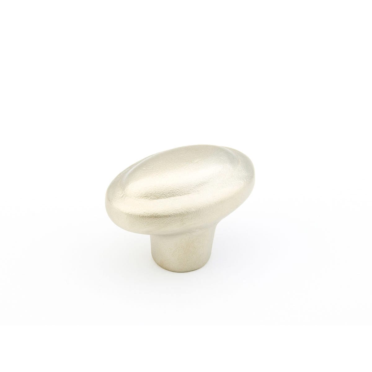Mountain 1-7/8" Rustic Oval Egg Solid Bronze Cabinet Knob - Made in Italy