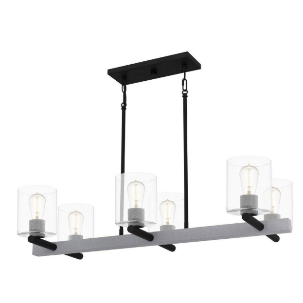 Caldwell Six Light Linear Island Chandelier