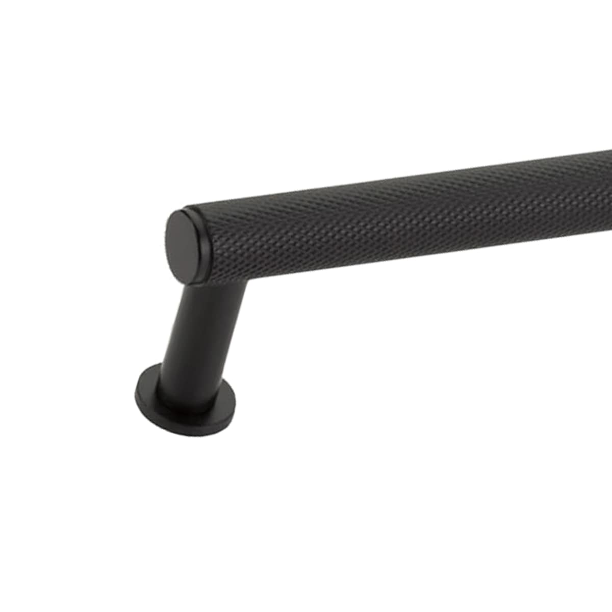 Schaub and Company - 5005-MB - Pub House 5" Center to Center Knurled Handle Solid Brass Cabinet Bar Handle / Drawer Bar Pull in Matte Black