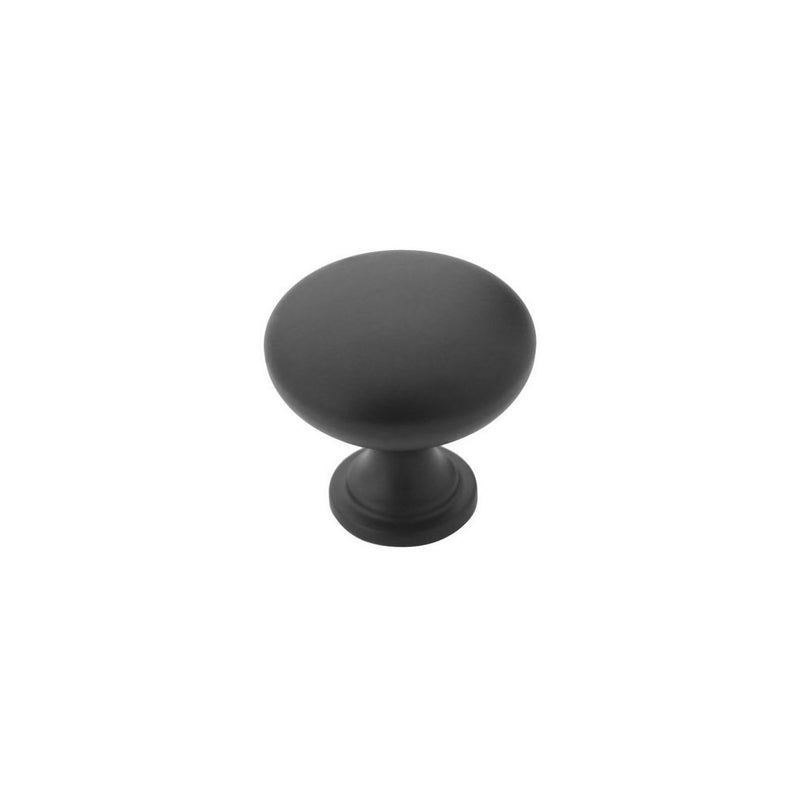 Amerock - 25PK53005FB - Edona 1-1/4 Inch Diameter Mushroom Cabinet Knob - 25 Pack in Matte Black