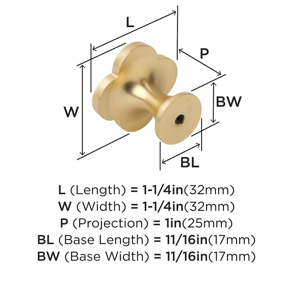 Amerock - 2PK36970PNK - Accents 1-1/4 Inch Designer Cabinet Knob - 2 Pack in Gold / Pink