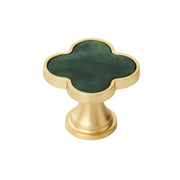 Amerock - 2PK36970EMG - Accents 1-1/4 Inch Designer Cabinet Knob - 2 Pack in Gold / Emerald Green
