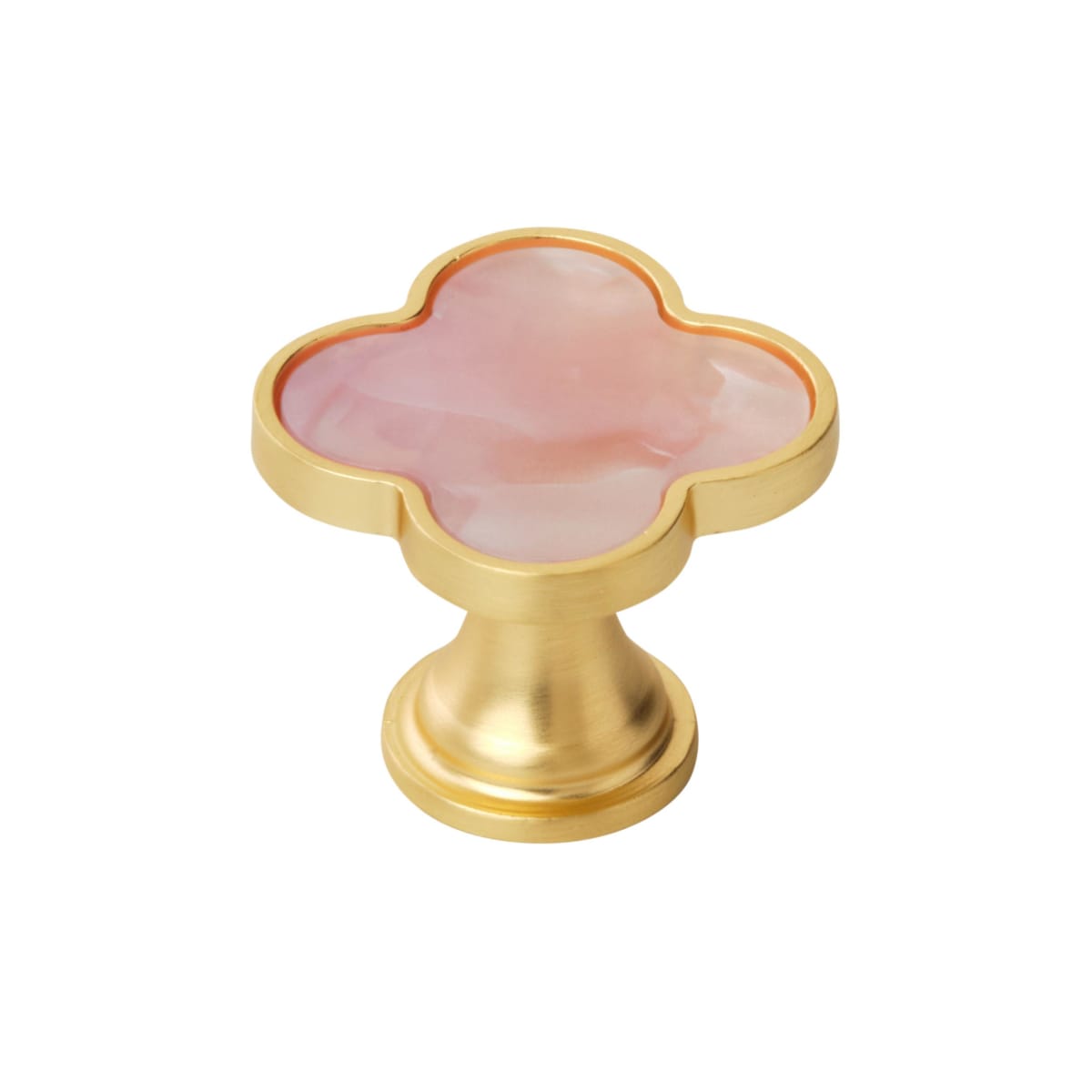 Amerock - 2PK36970PNK - Accents 1-1/4 Inch Designer Cabinet Knob - 2 Pack in Gold / Pink