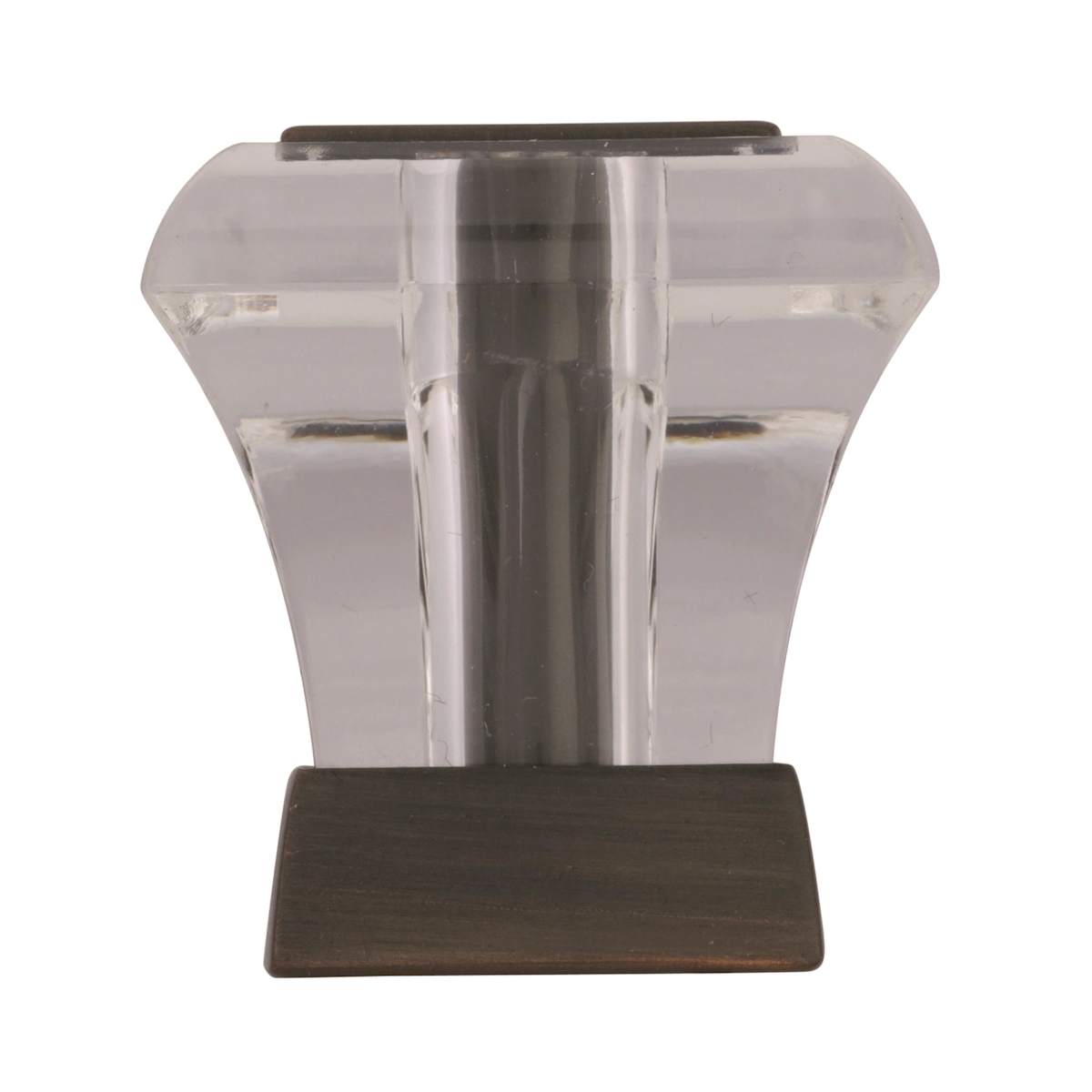 Amerock - BP29460CAS - Abernathy 1-1/16 Inch Square Cabinet Knob in Acrylic/Antique Silver