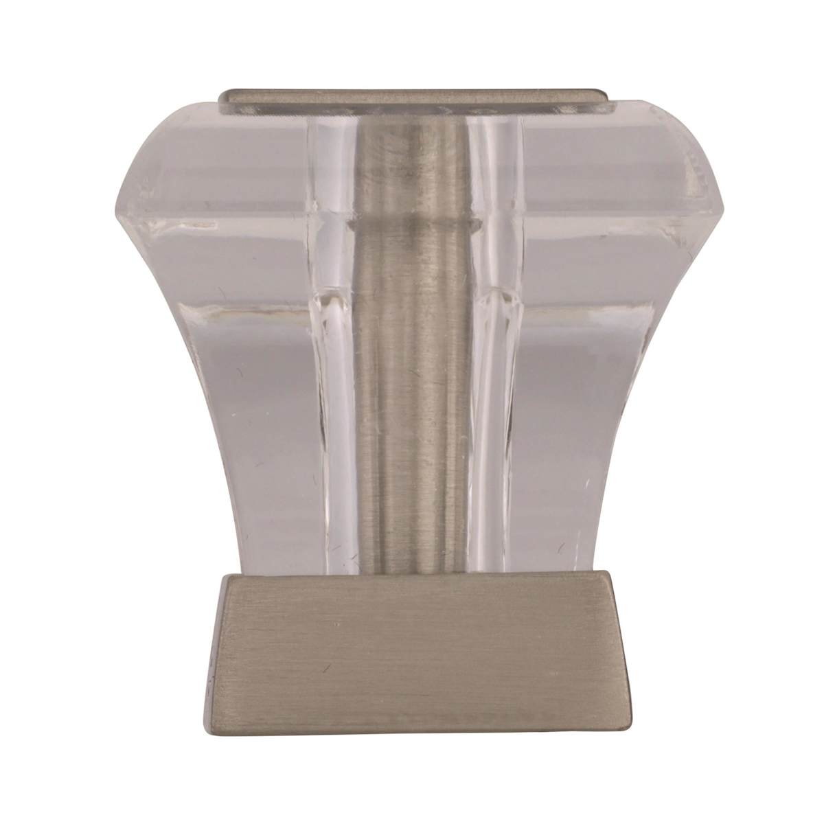 Amerock - BP29460CAS - Abernathy 1-1/16 Inch Square Cabinet Knob in Acrylic/Antique Silver
