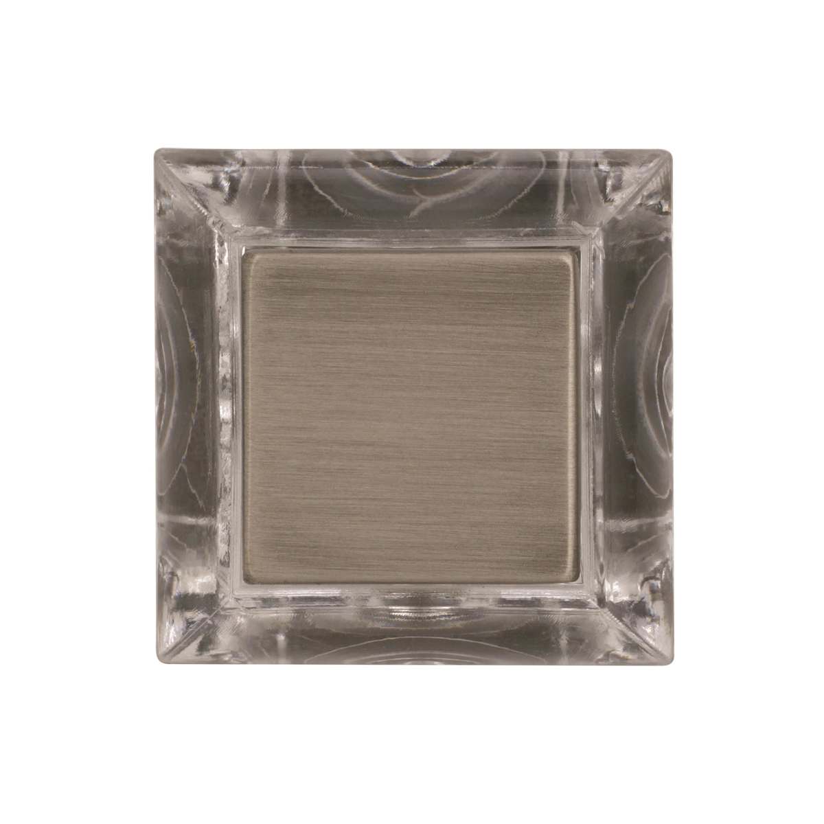 Amerock - BP29460CAS - Abernathy 1-1/16 Inch Square Cabinet Knob in Acrylic/Antique Silver