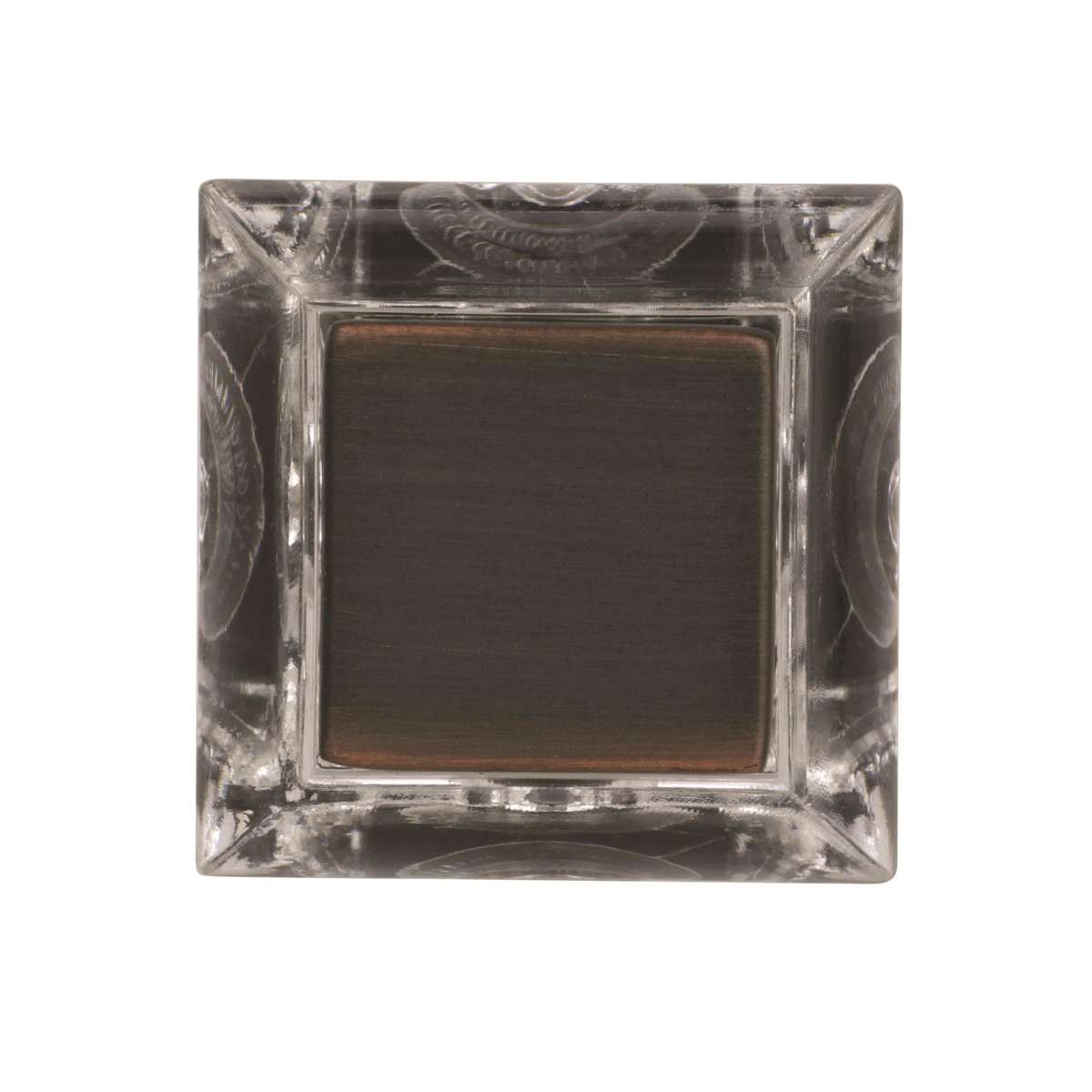 Amerock - BP29460CAS - Abernathy 1-1/16 Inch Square Cabinet Knob in Acrylic/Antique Silver