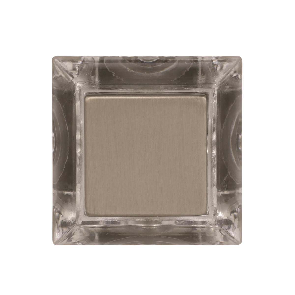 Amerock - BP29460CAS - Abernathy 1-1/16 Inch Square Cabinet Knob in Acrylic/Antique Silver