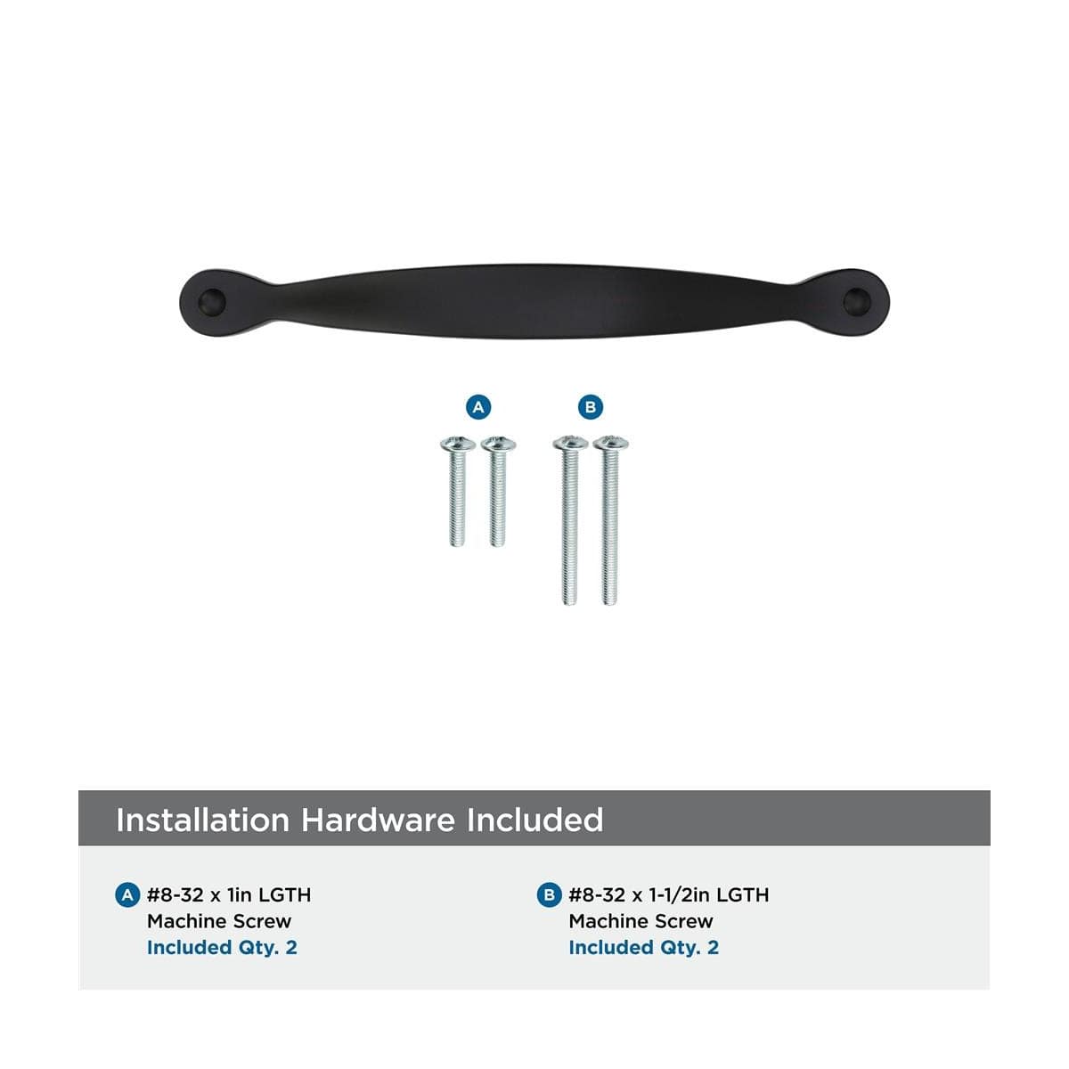 Amerock - BP1587FB - Inspirations 3-3/4 Inch Center to Center Handle Cabinet Pull in Matte Black