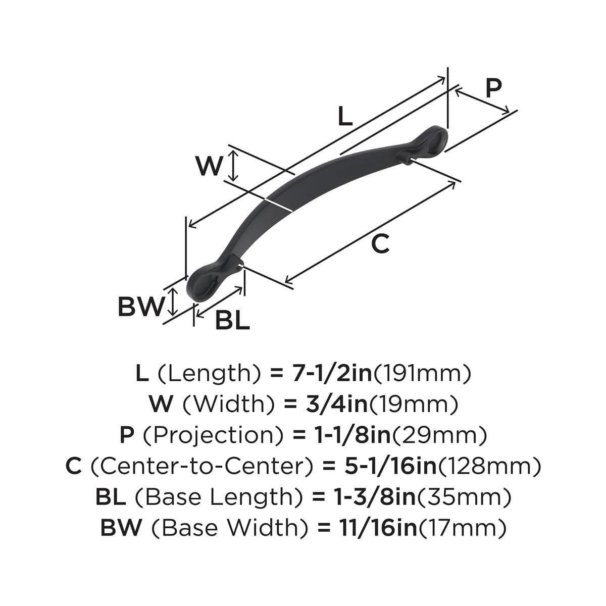 Amerock - BP1588G10 - Inspirations 5-1/16 Inch Center to Center Handle Cabinet Pull in Satin Nickel