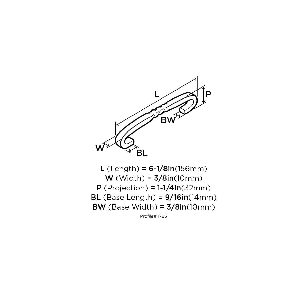 Amerock - BP1785G10 - Inspirations 5-1/16 Inch Center to Center Handle Cabinet Pull in Satin Nickel
